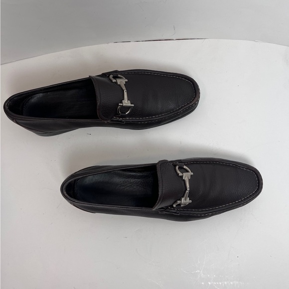 Salvatore Ferragamo Men’s Brown Leather Slip-on Driving Loafers Size 10 main image 4